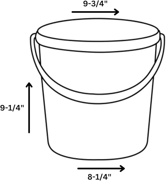 House Naturals 2 Gallon Blue Plastic Food Grade Pail Made in USA Bucket with White Screw On Lid (Pack of 3) BPA Free