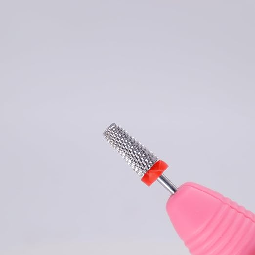 Fantexy 3/32" Carbide Nail Drill Bit - Remove Acrylic Hard Gels Quickly and Safely, 5-in-1 Tungsten Carbide Nail Drill Bit for Nail Art,Manicure,Pedicure,Gel,Cuticle Clean(Fine - F)