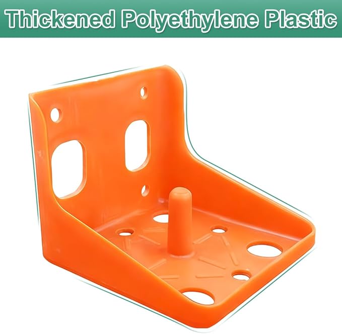 2 Pack Thick Salt Block Holder Mineral Brick Feeder Tray for Cattle Horse Goat Sheep (Small Size, Orange)