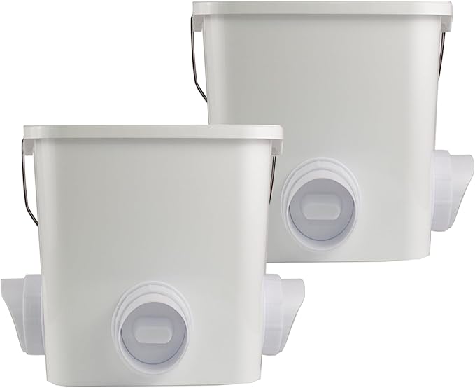 Automatic Chicken Feeder Set Hanging Chicken Feeder No Waste Poultry Feeder Kit 20lb Chicken Feed Container