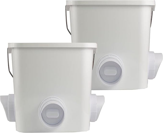 Automatic Chicken Feeder Set Hanging Chicken Feeder No Waste Poultry Feeder Kit 20lb Chicken Feed Container