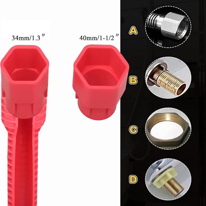 8 in 1Multifunctional Kitchen Faucet Sink Basin Wrench, Kitchen Drain Tub Removal nut Plumbing Plumber for Tight Spaces Installation and Repairs Tools