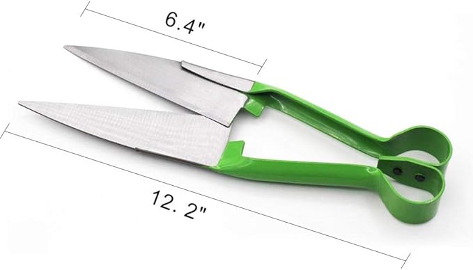 Sheep Shear Grass Shear Alpaca Shears R Shaped Design For Large Thick-Haired Animal Grooming (Green)