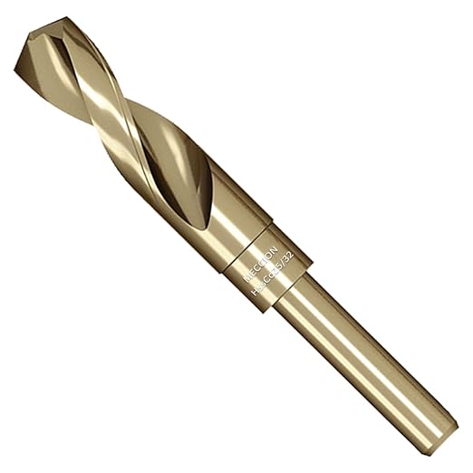 Meccion Cobalt Drill Bit 25/32 Inch High Speed Steel M35 Reduced Shank Twist Drill Bit for Metal, Cast Iron, Stainless Steel, Alloy, Non-Ferrous Etc.
