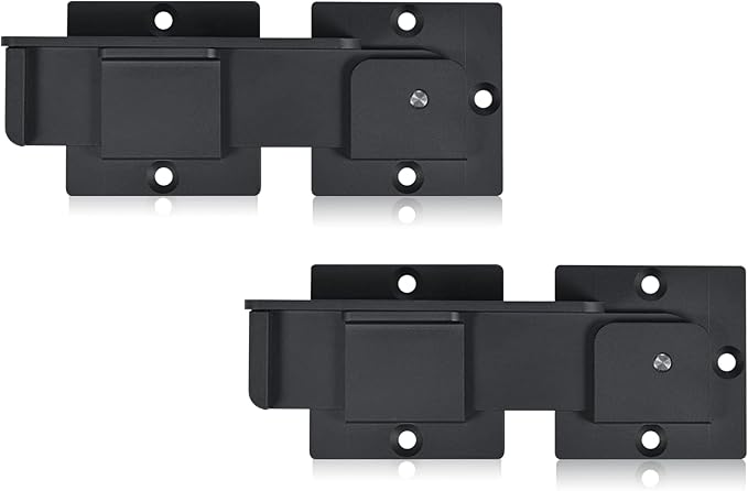 7.5" Flip Gate Latch Lock with Padlock Holes 2Pack, 4mm Heavy Duty Aluminum Alloy Door Latch for Outdoor Wooden Fence, Swing and Sliding Open Gate, Double Gate, Barn Door, Shed, Vinyl Fence
