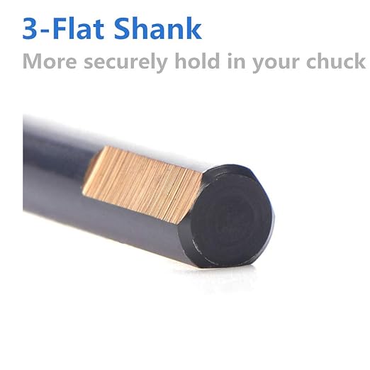 12 PCS, 9/32", Black and Gold, Drill Bits