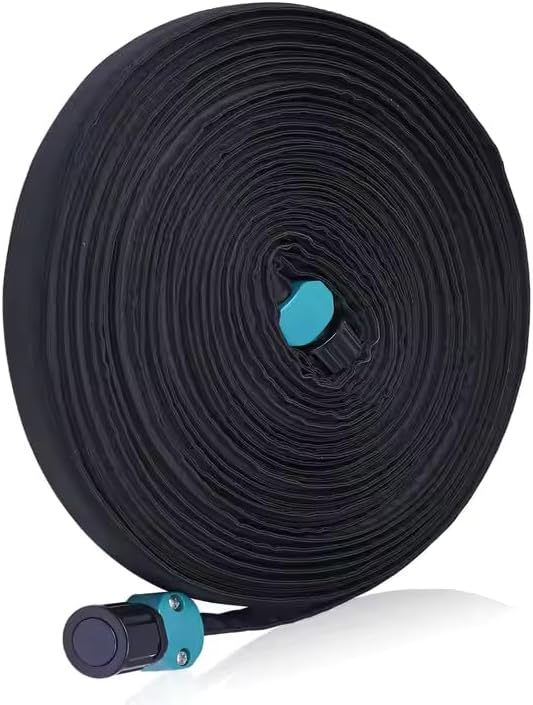 100 ft Soaker Hose – Flat Soaker Hose 100 ft for Lawn, Raised Beds & Flower Gardens – Lightweight PVC Drip Hose, Water-Saving Irrigation, Flexible & UV-Resistant