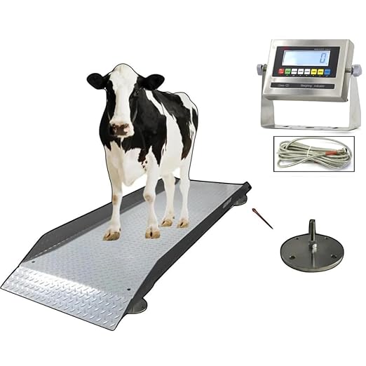Liberty LS-929 Livestock Scale for Cattle, Measures 85" x 26" x 5, Size M-7’x36 with LCD Display Indicator