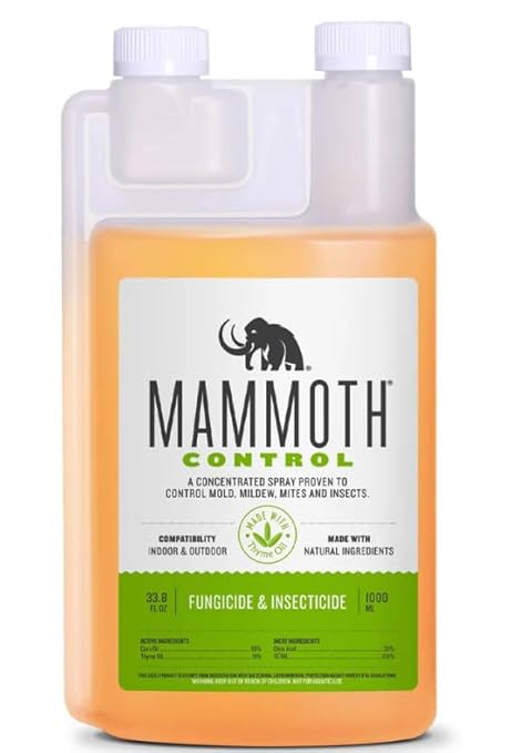 Mammoth Control - Concentrated Miticide, Fungicide and Insecticide - Made with Thyme Oil (1000 ml)
