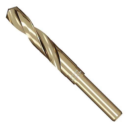 Meccion Cobalt Drill Bit 47/64 Inch High Speed Steel M35 Reduced Shank Twist Drill Bit for Metal, Cast Iron, Stainless Steel, Alloy, Non-Ferrous Etc.