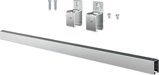 4FT Heavy-Duty Galvanized Steel Box Rail with 2 X Bracket, 450 lbs Capacity,Kit for Outdoor Use