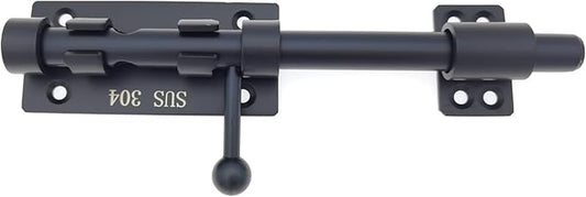 8in Slide Bolt Gate Latch 304 Stainless Steel Barrel Bolt Latch Heavy Duty Door Security Lock Thickened Door Latches Hardware with Mounting Screws for Barn Fence Shed Basement