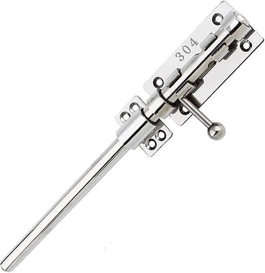 12in Slide Bolt Gate Latch 304 Stainless Steel Barrel Bolt Latch Heavy Duty Door Security Lock Thickened Door Latches Hardware with Mounting Screws for Barn Fence Shed Basement