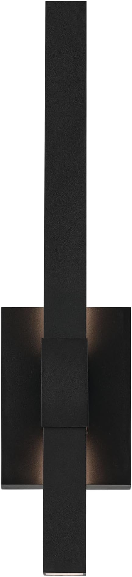 KICHLER Nocar 22.25 inch LED Outdoor Wall Light in Textured Black for Walls, Exterior Doors, Garage, Porch or Patio Walls, (30" H x 5" W x 3.5" Ext.) 59145BKT