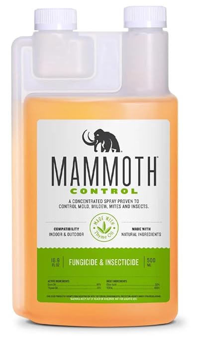 Mammoth Control - Concentrated Miticide, Fungicide and Insecticide - Made with Thyme Oil (500 ml)