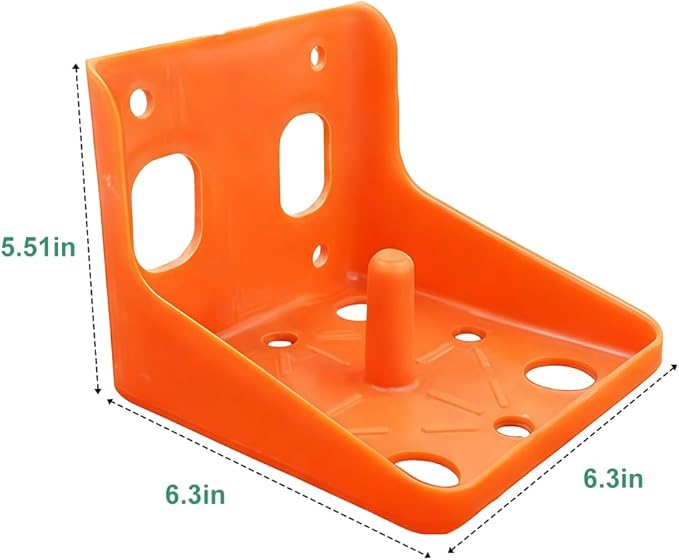 2 Pack Thick Salt Block Holder Mineral Brick Feeder Tray for Cattle Horse Goat Sheep (Small Size, Orange)