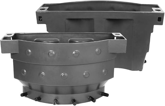 Calf Milk Feed Bucket High Capacity 38L Plastic Livestock Feeding Pail with 6 Rubber Nipples for Cattle Sheep Breeding Animals Durable Large Capacity Milk Feeder