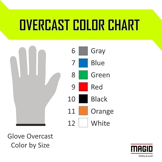 MAGID D-ROC ANSI A4 Oil & Liquid Absorbing TriTek Work Gloves, 36 Pairs, Size 8/Medium (DXG49)