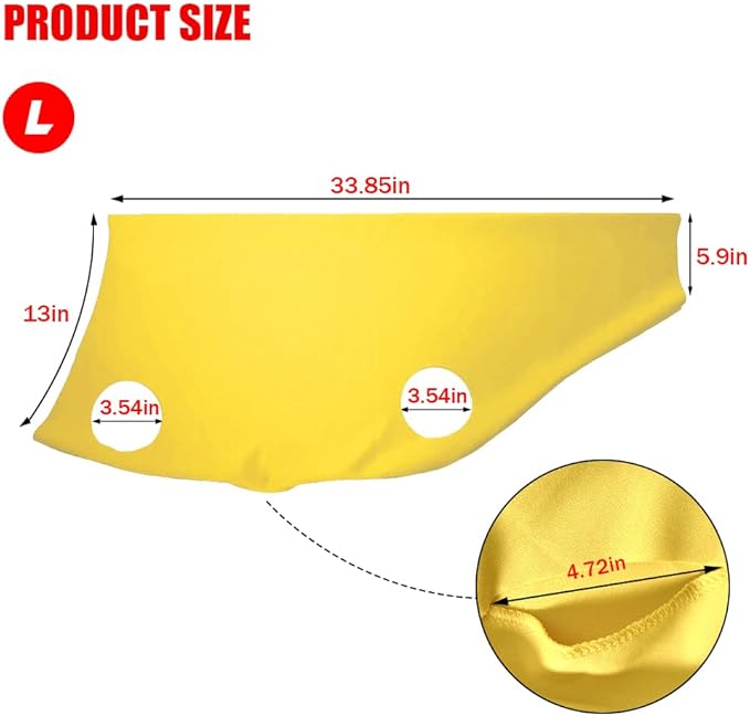 Spandex Goat Tube for Show Goats - Show Livestock Supplies: Goat Covers & Blankets Rich in Color (Medium, Large) (Yellow, Large)