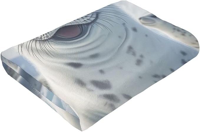 Cute Seal Throw Blanket Ocean Seal Flannel Blankets Seals Lover Fleece Plush Super Soft Cozy Warm Marine Life Decor Gifts for Boys Girls Kids Adults Men Women 40" x 50"