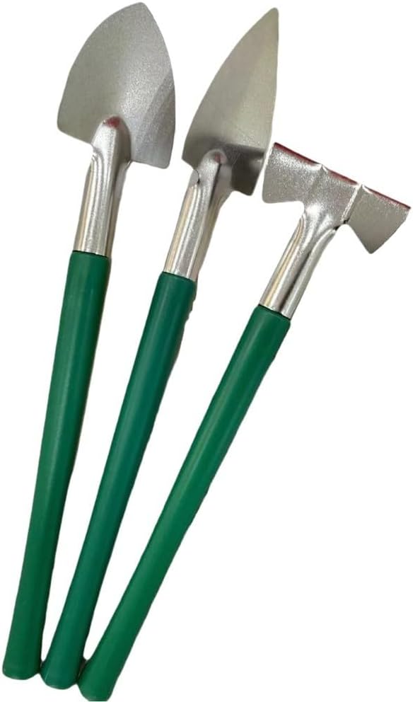 Fairy Garden Tool Set - Stainless Steel rake, Trowel and Transplanter, Succulent Tools Kit for-Seedlings, Bonsai, Succulents, Herbs, Terrariums and Planting 3PACK