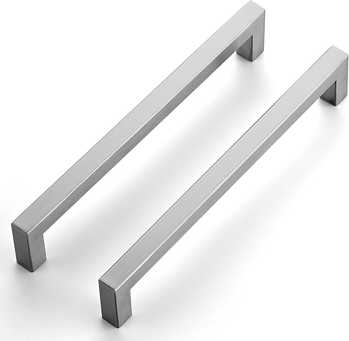Ravinte 40 Pack 7-1/2 Inch Kitchen Square Cabinet Handles Satin Nickel Pulls Brushed Nickel Kitchen Cabinet Hardware Handles for Cupboard Drawer Pulls