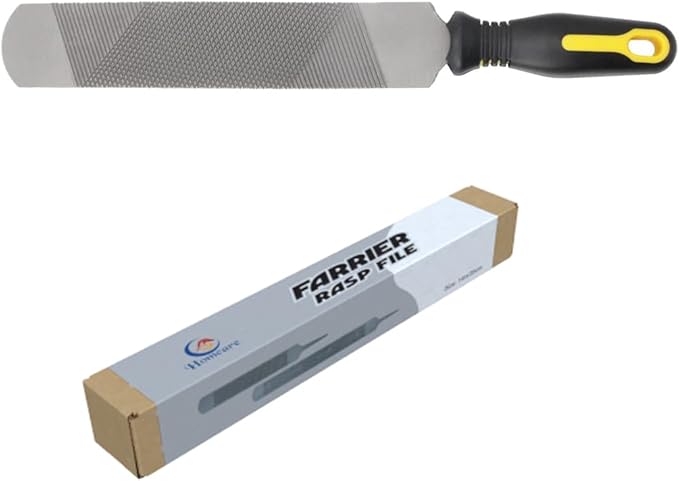 9 Inch Farrier Rasp File with Rubber Handle,Mini Rasp Hoof File Equine Hoof Rasp for Horses, Pig Hoof File, Goat Rasp