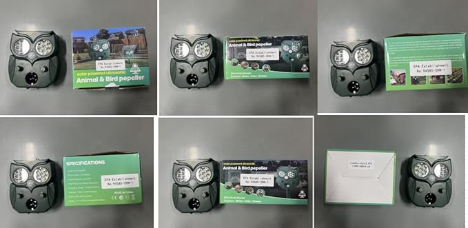 2025 Solar Ultrasonic Racoon Fortress Pro, Deer Cat Repellent Devices Animal Repeller Squirrel Rabbit Deterrent Outdoor with Motion Sensor&Flash Light to Scare Dog Skunk Out of Garden Yard(2Pack)