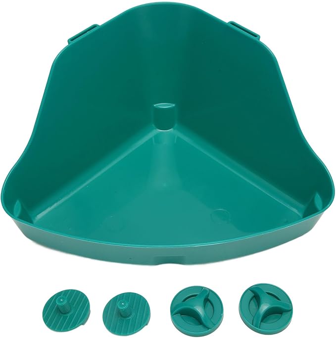 Small Animal Corner Litter Box, Fanshaped Rabbit Litter Box Odorless Reinforced Sturdy for Guinea Pigs (M)