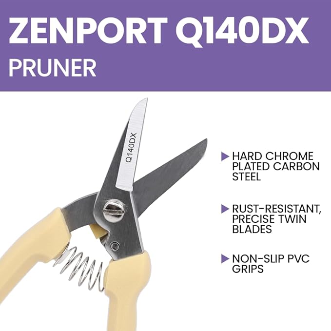 Zenport Q140DX Multipurpose Q Series Hoof Trimming Shears, 7-Inch, 2.5 Inch High Carbon Steel Blades, Cream - 10 Pack
