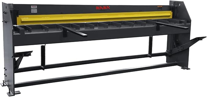 KAKA INDUSTRIAL Sheet Metal Shear- 98-Inch Heavy Duty Stomp Shear Machine for Cutting 18 Gauge (0.047 Inch) Steel, 16-Gauge (0.06 Inch) Aluminum and Copper, Foot Pedal Operated Q01-9818B