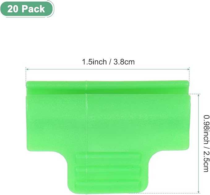 20-Pack Greenhouse Clamps for 5/16 Inch PVC Pipe, Greenhouse Film Clamps Shading Net Rod Clip for Garden Net/Row Cover/Greenhouse Plastic [Grass Green]