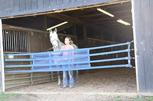Dura-Tech Aisle Guard | Color Black | Expands 10' to 12' | High Visibility Nylon Mesh | Promotes Maximum Airflow | Comes with Installation Kit Quality