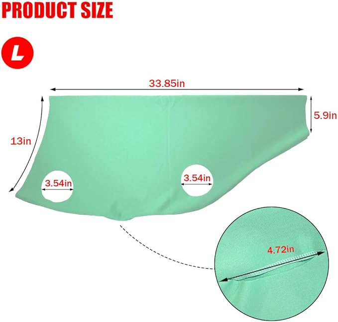 Spandex Goat Tube for Show Goats - Show Livestock Supplies: Goat Covers & Blankets Rich in Color (Medium, Large) (Light Green, Large)