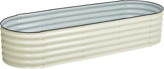 BPS 6-in-1 Metal Raised Garden Bed, 5.5x4 FT Galvanized Planter Raised Beds for Vegetables, Flowers 17'' Extra Tall