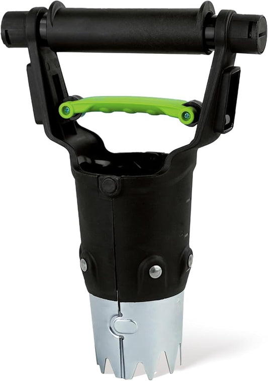 Hugeleaf Bulb Planter Tool, 1-5 Inch Depth Garden Bulb Planter with Comfortable Grip Handle, Galvanized Steel Serrated Edge for Planting Tulip Daffodils Dahlias Onions