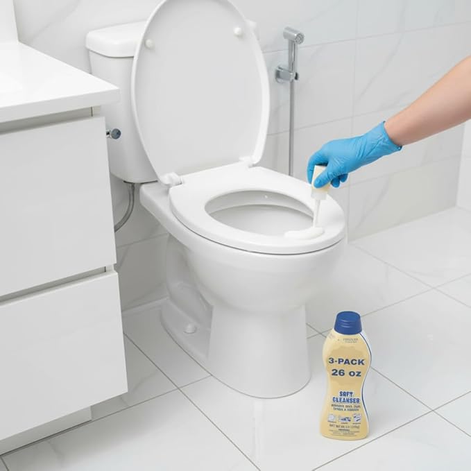 Soft Cleanser 3-Pack, 26 oz Each (78 oz Total) – Heavy-Duty Rust, Lime & Stain Remover – Non-Abrasive Cream Cleaner for Stainless Steel, Porcelain, Tile, Sinks, Tubs & Cookware