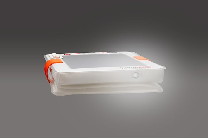 LuminAID Survivor Solar Lantern with Dual Phone Charger - Inflatable LED Lamp for Camping, Hiking and Travel - Emergency Light for Power Outages, Hurricane, Survival Kits