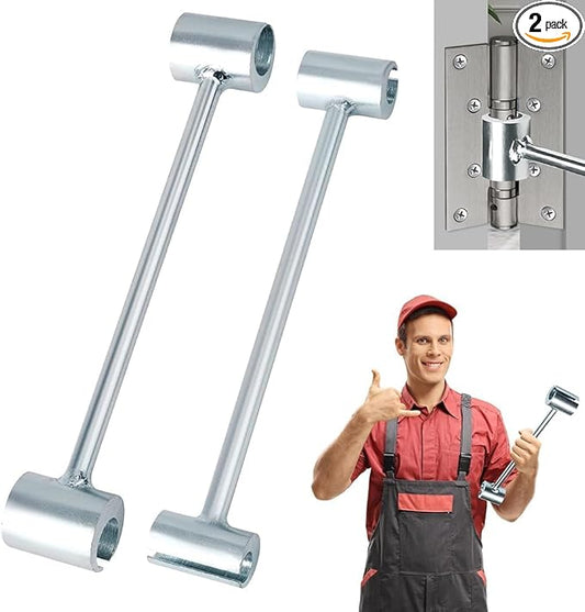 2 Pack Dual Size Door Hinge Adjustment Tool 14–19 & 23–25mm, Door Hinge Repair Tool, Door Gap Adjustment Tool, Door Adjustment Tool, Heavy Duty for Fixing Gaps in Fire, Cleanroom Safety Use (Silvery)