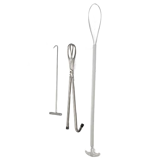 Stainless Steel Veterinary Midwifery Hook Tong Pig Breeding Equipment Livestock Tool Durable Rustproof Adjustable U Shaped Design for Pig Cow Sheep Delivery Assistance Prem