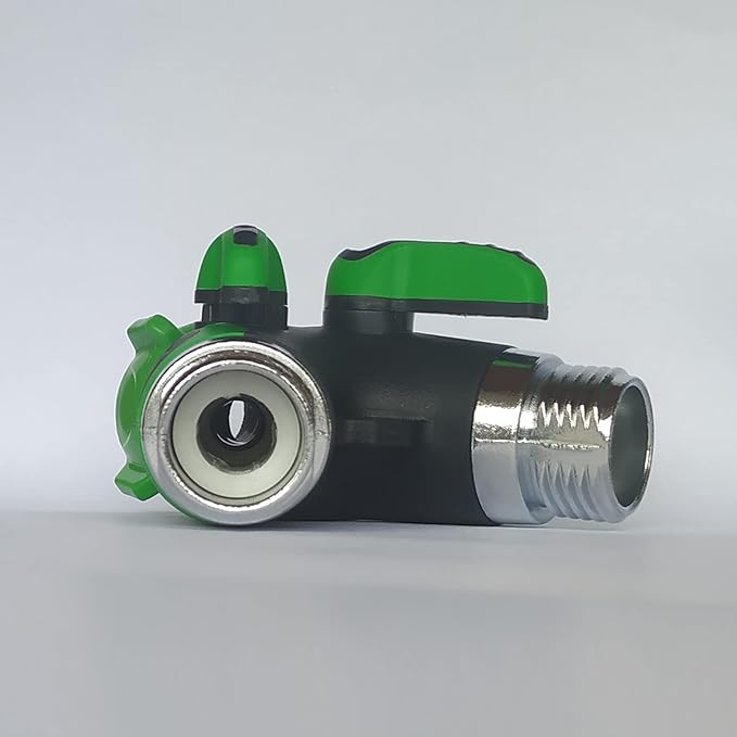 2 Way Y Hose Splitter, Garden Hose Connector with Comfortable Rubberized Grip with Outdoor Faucet, 3/4-inch (Light Green, 2-Packs)