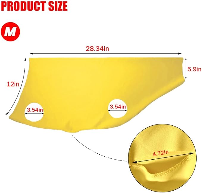 Spandex Goat Tube for Show Goats - Show Livestock Supplies: Goat Covers & Blankets Rich in Color (Medium, Large) (Yellow, Medium)