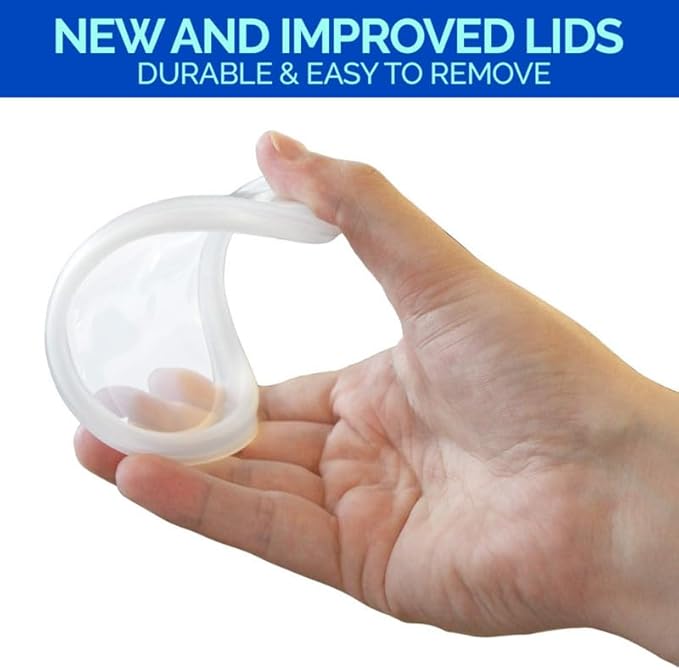 Healthy Packers Plastic Deli Containers with Lids (8oz 50 Sets) - Clear Plastic Containers with Airtight Lids - Great for Your Slime Kit, Food - BPA Free | Leakproof - Microwaveable & Freezer Safe