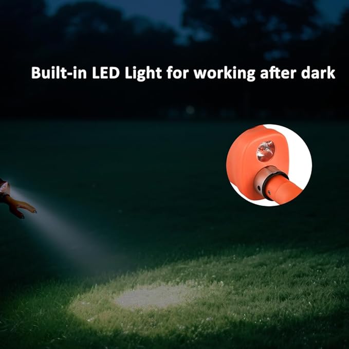 BODISEINT Rechargeable Cattle Prod with LED Light – 38 Inch Waterproof Electric Livestock Prod for Cows, Pigs, Goats, Dogs – Retractable Shaft, Lightweight, Woman Self Defense Tool