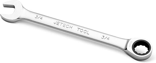 Jetech 3/4 Inch Ratcheting Combination Wrench, Industrial Grade Gear Span, 72-Tooth Ratchet, Made with Forged and Heat-Treated Cr-V Steel in Chrome Plating, SAE