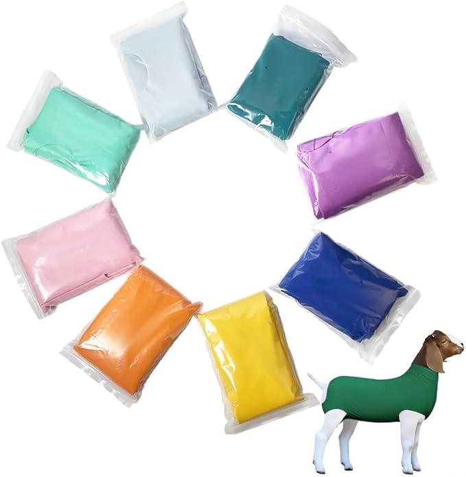 Spandex Goat Tube for Show Goats - Show Livestock Supplies: Goat Covers & Blankets Rich in Color (Dark Green,Medium)