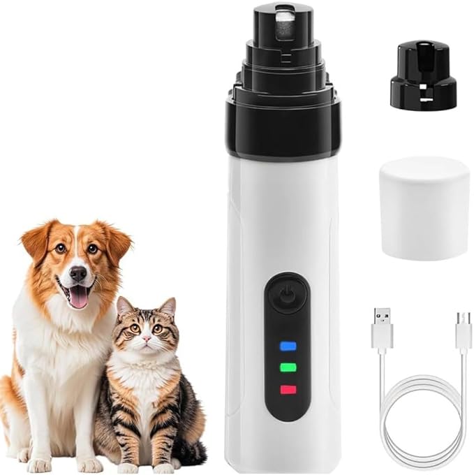 Silent Groom Pro,Silent Groom Pro Nail Grinder,2025 New Mute USB Rechargeable Pet Nail Trimmer,Pet Claw Beauty Trimming Tool, Equipped With 2-Speed, 3-Port, and Long Battery,Safe Claw Trimming at Home