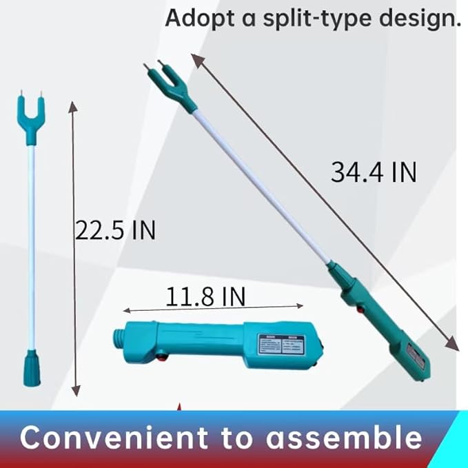 Cattle Prod Waterproof Cattle Prod Stick with LED Light, Rechargeable Electric Livestock Prod