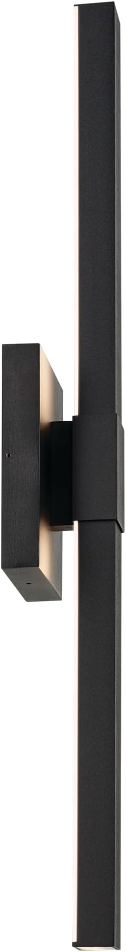 Kichler Nocar LED Textured Black Modern Garage or Patio Outdoor Wall Light for Outdoor Walls, Exterior Doors, Garage, Porch or Patio Walls, 30"