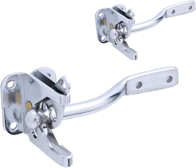 QCAA 304 Stainless Steel Self-Locking Gate Latch, 2-1/8", 2 Pack, Made in Taiwan